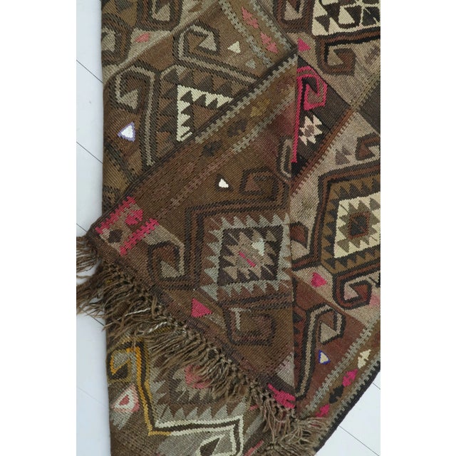 Vintage Turkish Kilim Rug-4′5″ × 13′3″ For Sale - Image 12 of 13