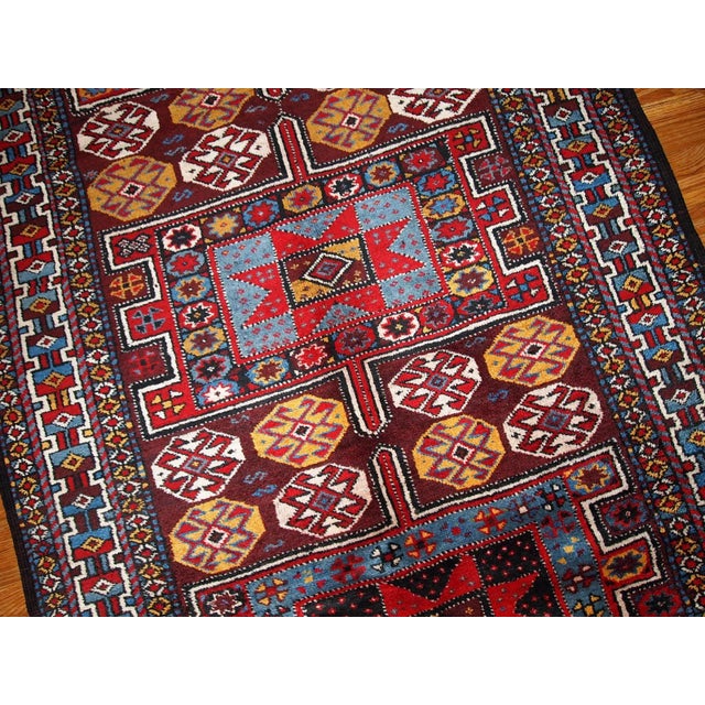 1880s Handmade Antique Persian Kurdish Rug 4' X 8' For Sale - Image 4 of 7