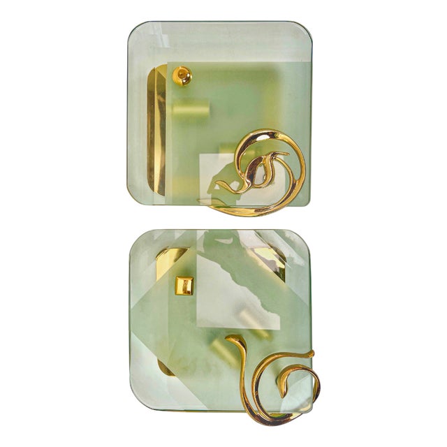 Italian Wall Lights by Fratelli Martini Italy, 1970s, Set of 2 For Sale