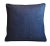 Custom-tailored pillow in an all-cotton lightweight blue denim fabric. Same fabric on the reverse. Custom cord trim....