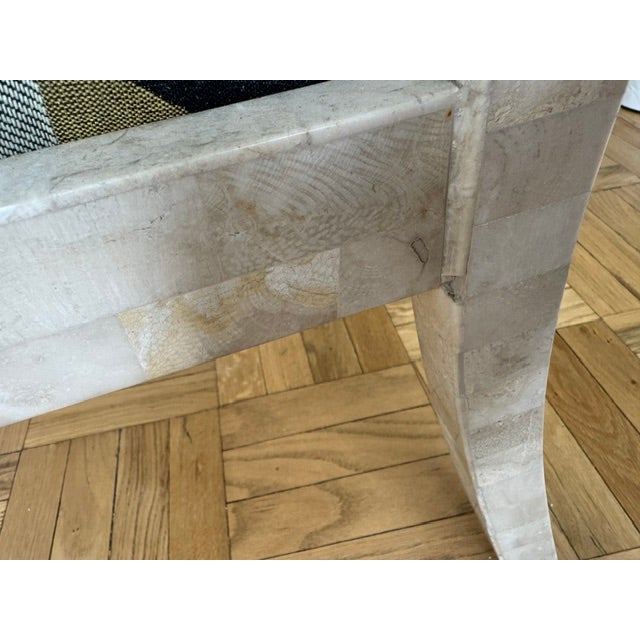 1980's Vintage Tessellated Stone Flared Arm Chair For Sale - Image 15 of 15