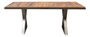 Industrial Artisan Table in Wood and Steel