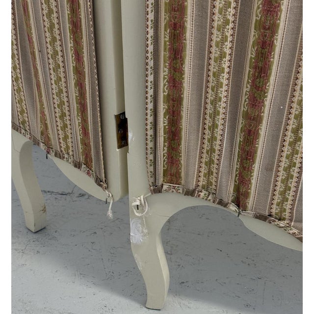 Antique Three-Panel Folding Screen, 1880s For Sale - Image 10 of 14