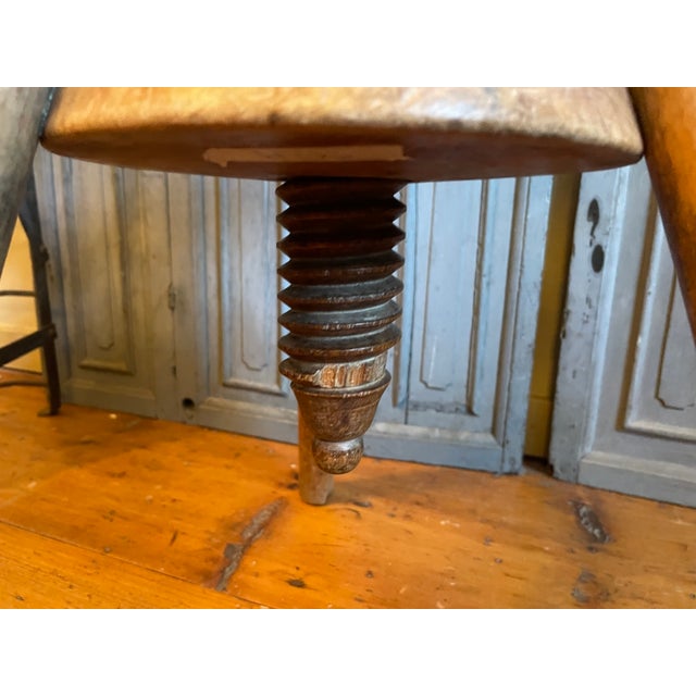 An exceptional swivel stool, you don't often find one this beautiful. This stool dates back to the early 1900s. It has...