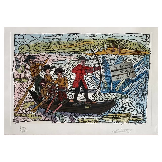 Robert Combas, La Chasse Au Canard, Etching, 1995 For Sale