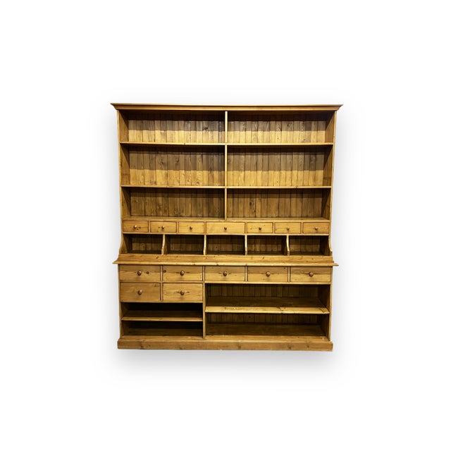 Large Vintage Pine 2 section Shop Display, 1940s For Sale - Image 10 of 10
