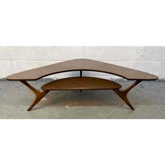Mid 20th Century Mid-Century Modern Atomic Boomerang Two-Tier Coffee Table For Sale - Image 5 of 15