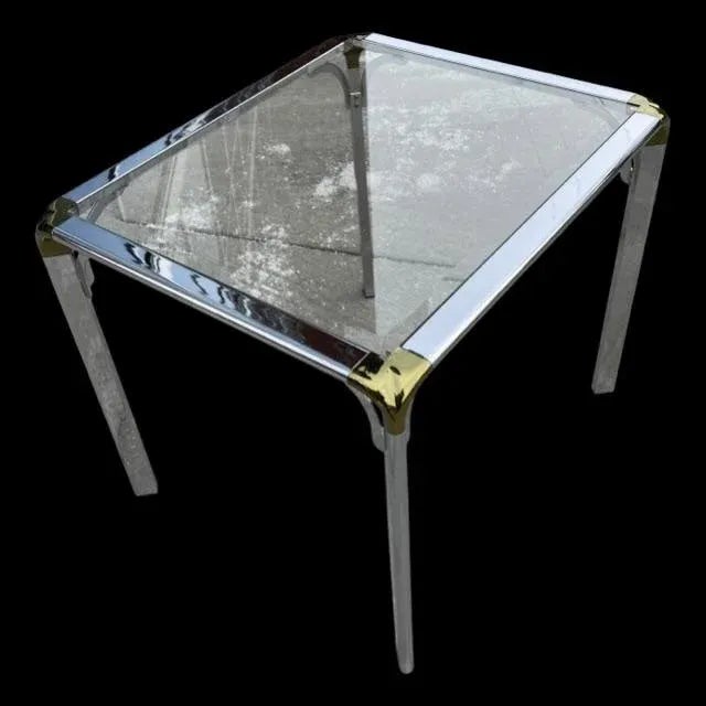 Chrome Brass Waterfall Table From Belgo Chrome For Sale - Image 13 of 13