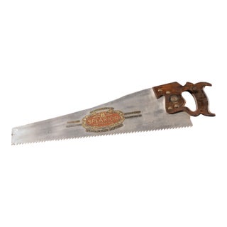 Circa 1920 Spear & Jackson “Spearior” Handsaws Oversized Trade Sign For Sale