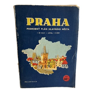 1948 Prague City Guide Book For Sale
