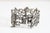 1970s Mid-Century Modernist Brutalist 835 Silver Bracelet by Pegria in the style of Guy Vidal, Italy, 1960s For Sale - Image 5 of 10