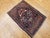 Navy Blue Vintage Isfahan Rug, Hand-Knotted Wool, Pictorial Vase Pattern, Navy & Red, 2x3 For Sale - Image 8 of 11
