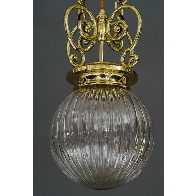 Art Deco Pendant Vienna Around 1920s with Original Cut Glass Shade For Sale - Image 6 of 18
