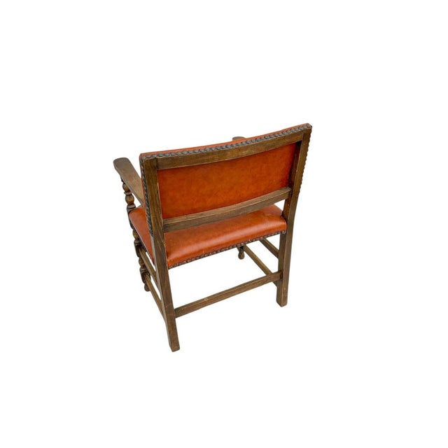 Edwardian Arts & Crafts Turned Wood Bobbin Armchair, 1920s For Sale - Image 11 of 16