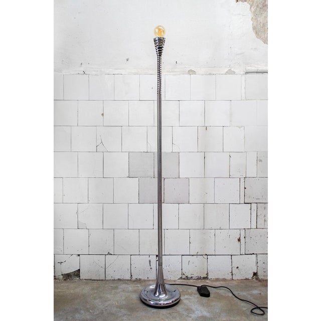 1970s Molla Steel Floor Lamp by Eleonore Peduzzi Riva for Candle, Italy, 1970s For Sale - Image 5 of 5