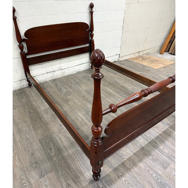 Vintage Full Size Duncan Phyfe Style Mahogany Bed For Sale In Kansas City - Image 6 of 16