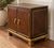 Mid-Century Modern 1970s Baker Hollywood Regency Asian Modern Faux Leather & Brass Cabinet For Sale - Image 3 of 3