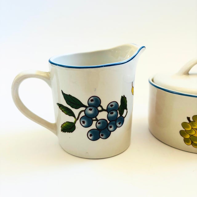 Stoneware Creamer and Sugar Bowl - Set of 2 For Sale - Image 4 of 9