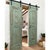 Wood Vintage Spanish Revival Carved Wood Barn Door | Handcrafted Solid Wood Sliding Door Panel 96x27 For Sale - Image 7 of 9