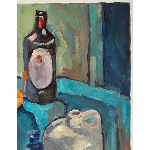 Abstract 1970s Impressionist Style Still Life - Oil on Canvas by Hannah Dalbey #1 - For Sale - Image 3 of 7