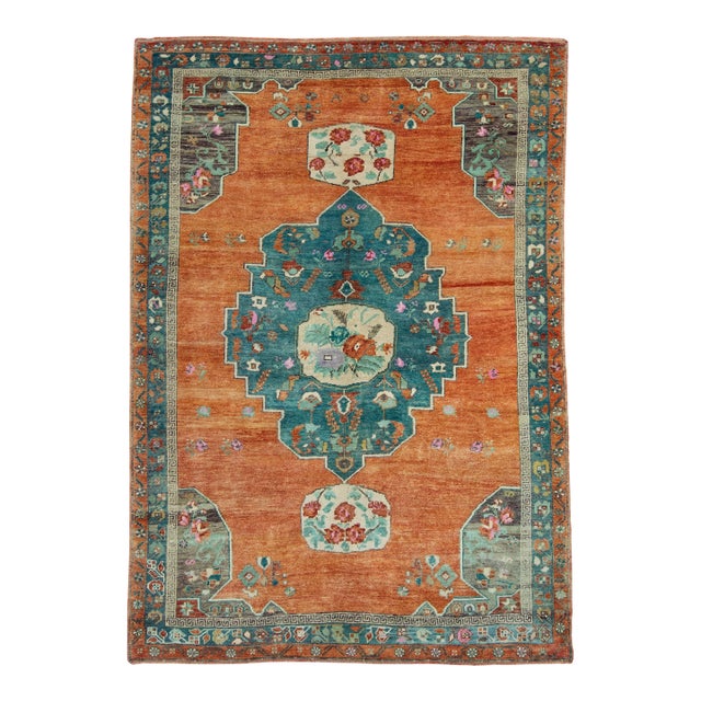 Turkish Vintage Rug 5'4" x 7'7" #17950 For Sale