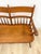 Farmhouse Vintage Maple Spindle Two-Seat Bench Double Crest Turned Legs Farmhouse For Sale - Image 3 of 18