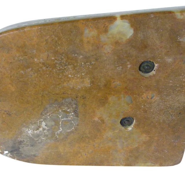 1920s Art Deco Bronze Elephant on Figured Stone Tray . Valet Dish For Sale - Image 11 of 12