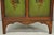 Brown Antique English Adams Style Green Hand Painted Narrow Corner China Cabinet For Sale - Image 8 of 18
