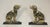 Pair of chiseled bronze andirons representing dogs For Sale - Image 4 of 12