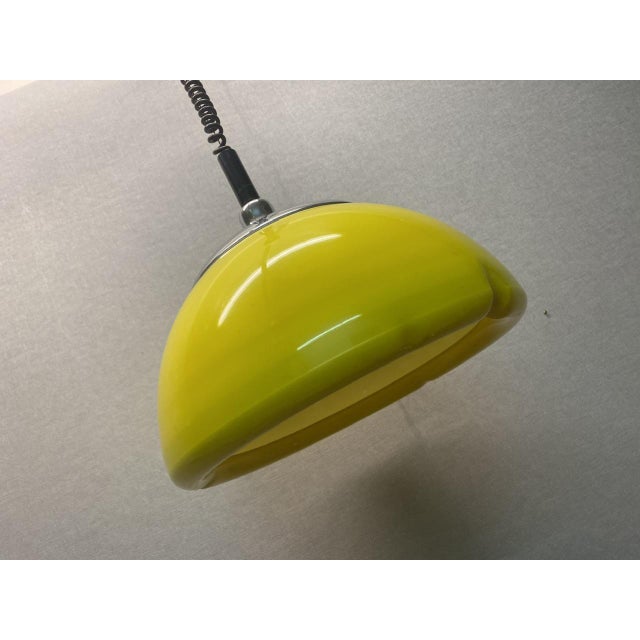 Silver Space Age Mushroom Ceiling Lamp in Yellow by Cosack, 1960s For Sale - Image 8 of 18