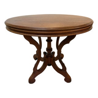 Antique Victorian Oval Parlor/Center Table For Sale