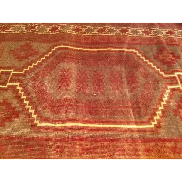 Antique Baluch Tribal Area Rug, Wool Pile, Geometric Design For Sale - Image 11 of 12