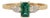 VRJewels 14k Gold Three-Stone Natural Emerald Pear Diamond Ring Size 4 For Sale