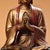 Metal Vintage Painted Copper Buddha Statue on Double Lotus Base For Sale - Image 7 of 10