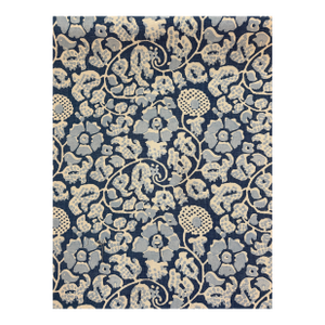 Scalamandre Grey Watkins Maiden Floral Denim Fabric 2 Yards Gw166290003 Folklore Collection
