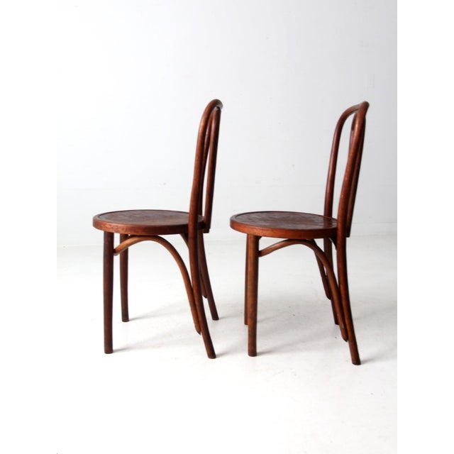 Mid-Century Modern Vintage Bentwood Chairs Pair by Great Northern Chair Company For Sale - Image 3 of 12