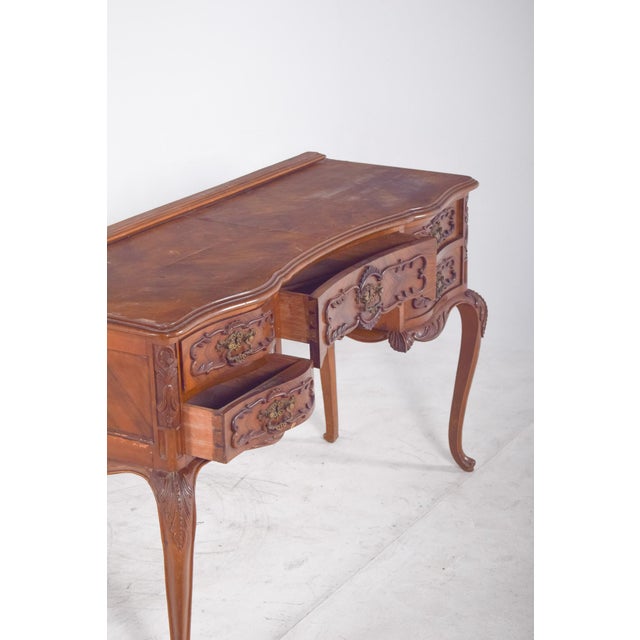 Vintage Dressing Table in Carved Wood, 1920s For Sale - Image 9 of 12