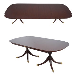 Kindel Mahogany Double Pedestal Dining Table For Sale