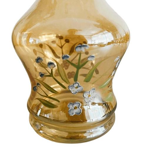 Antique Art Deco Bohemian Amber Glass Decanter Set, 1920s, Set of 7 For Sale - Image 6 of 13