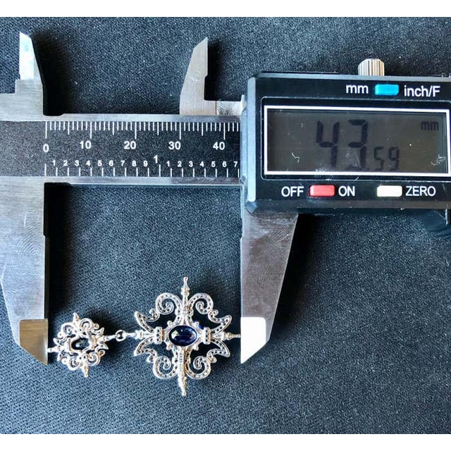 18 Karat Paul Morelli Pave Garden Gate Double Dangle Earring For Sale - Image 12 of 12