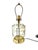 Pair of Art Deco-Inspired Clear Glass and Brass Lamps With Shades For Sale In San Francisco - Image 6 of 12