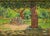 Mid-Century Modern 1950s Italian Signed Landscape Painting For Sale - Image 3 of 12
