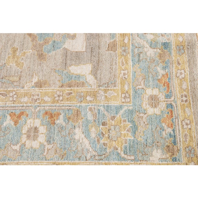 Ivory 21st Century Modern Sultanabad Wool Rug 9 X 10 For Sale - Image 8 of 12