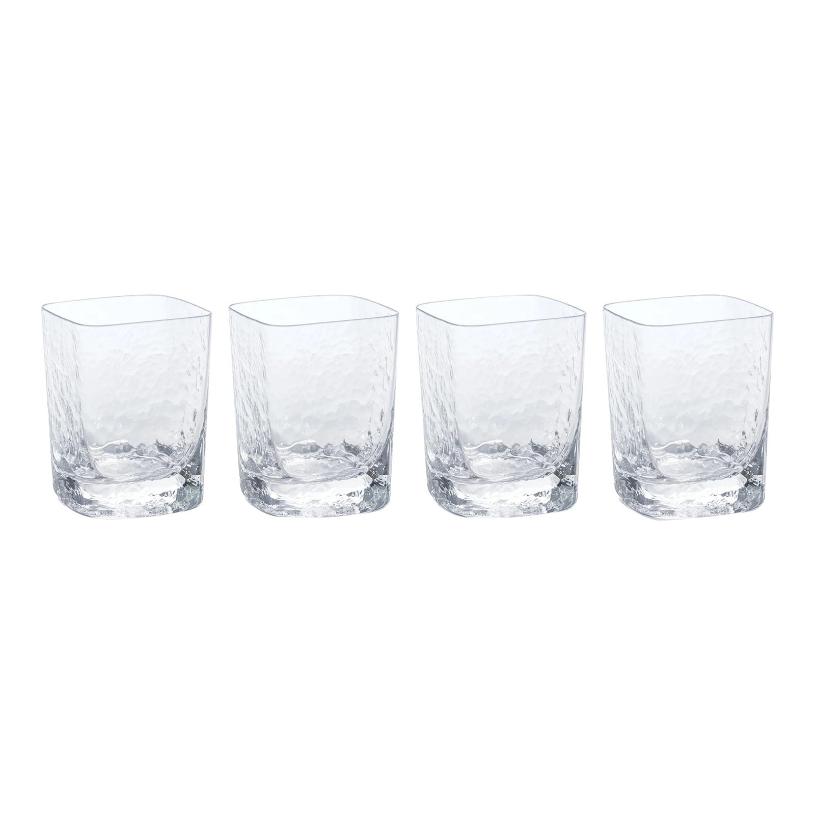 Puertollano Hammered Rock Glasses, Set of 4 | Chairish