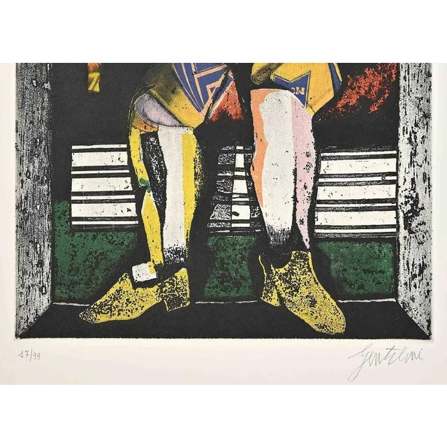 King of Wands is an etching realized by Franco Gentilini (Italian Painter, 1909-1981) in the 1970s. The state of...