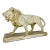 Vintage Mid Century Plaster Lion Sculpture. For Sale
