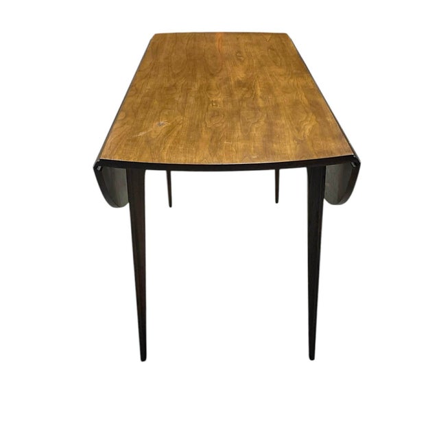 Mid-Century Modern Broyhill Brasilia Harvest Drop Leaf Table Walnut, Circa 1960s Attributed For Sale - Image 3 of 18