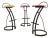 Postmodern Bar Stools, France, 1980s, Set of 3 For Sale