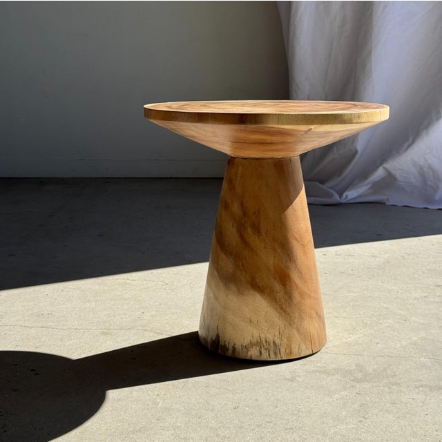 Side Table in Natural Suar Wood, 1980s For Sale - Image 4 of 18