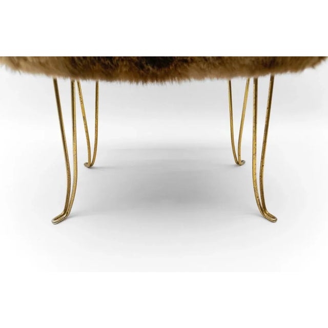 Metal Mid-Century Modern Sheep Brass Stool, 1960s For Sale - Image 7 of 10